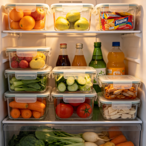 FreshStack Fridge Organizer Bin Set