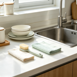 CleanNest Kitchen Brush & Cloth Bundle